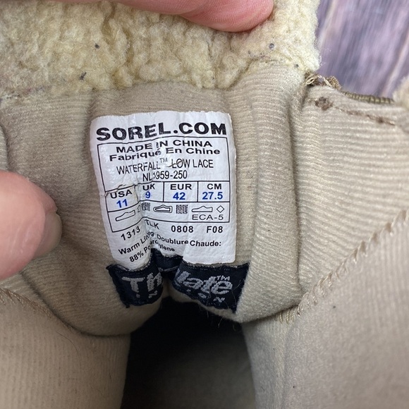 Sorel Tan Waterfall Lace Thinsulate Boots- Size 11 - Picture 8 of 11